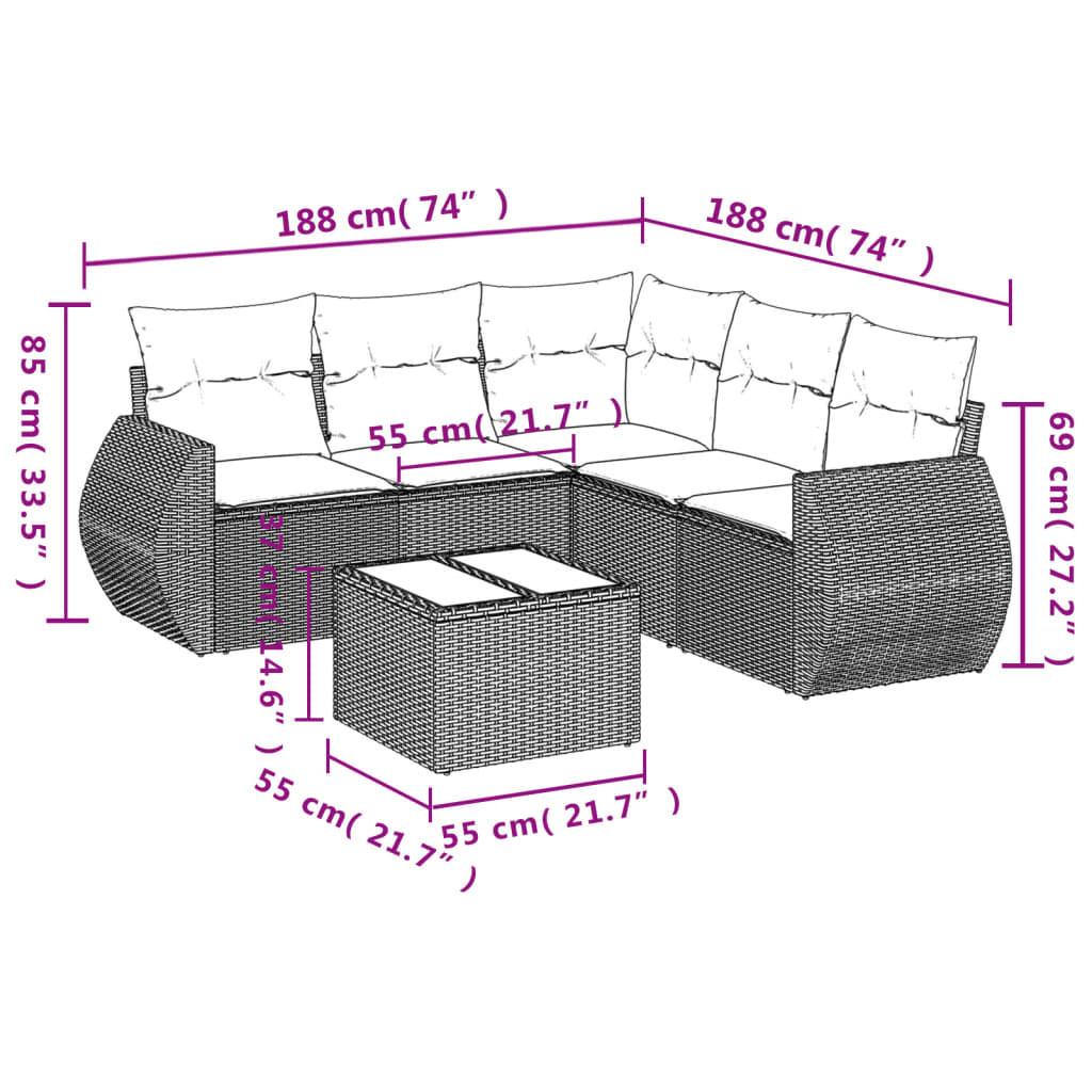 VidaXL Ensemble de canapés de jardin rotin synthétique  