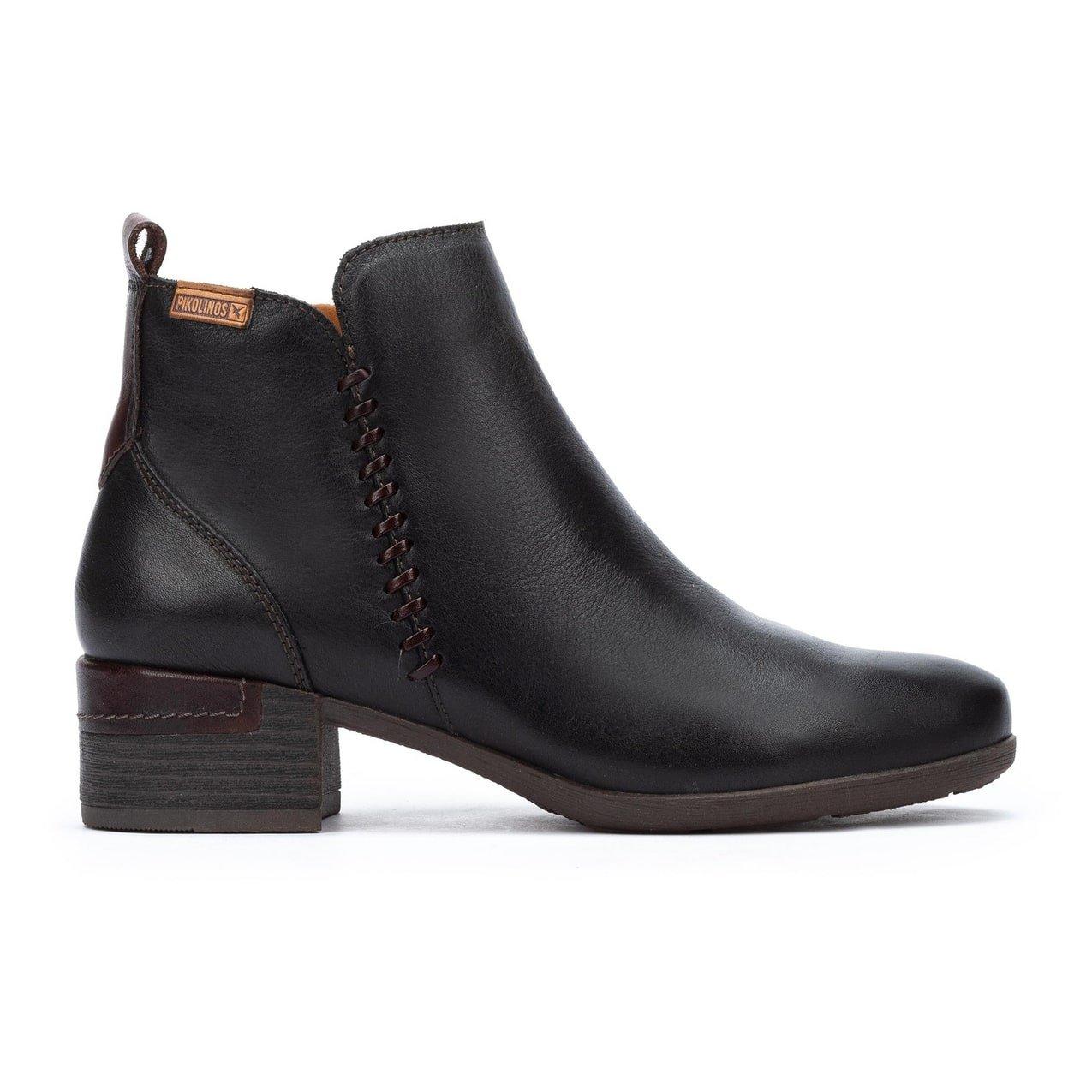 Image of Malaga - Leder Stiefelette Damen Schwarz 41