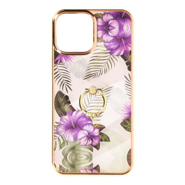 Avizar  Coque anneau iPhone 13 Pro Max Fleurs 