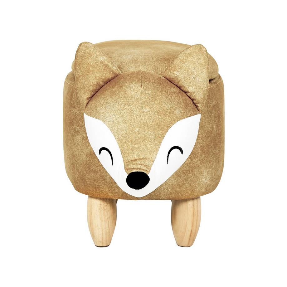 Beliani Tabouret de rangement animal en Velours Moderne FOX  