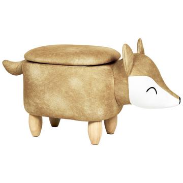 Tabouret de rangement animal en Velours Moderne FOX
