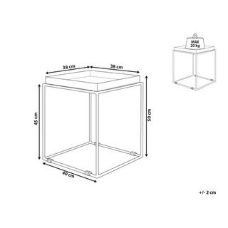 Beliani Tavolino en Metallo Moderno SAXON  