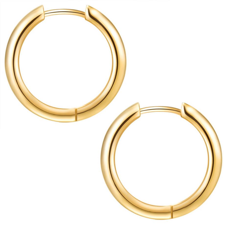 Yokoamii  Creolen Edelstahl gelbgold 