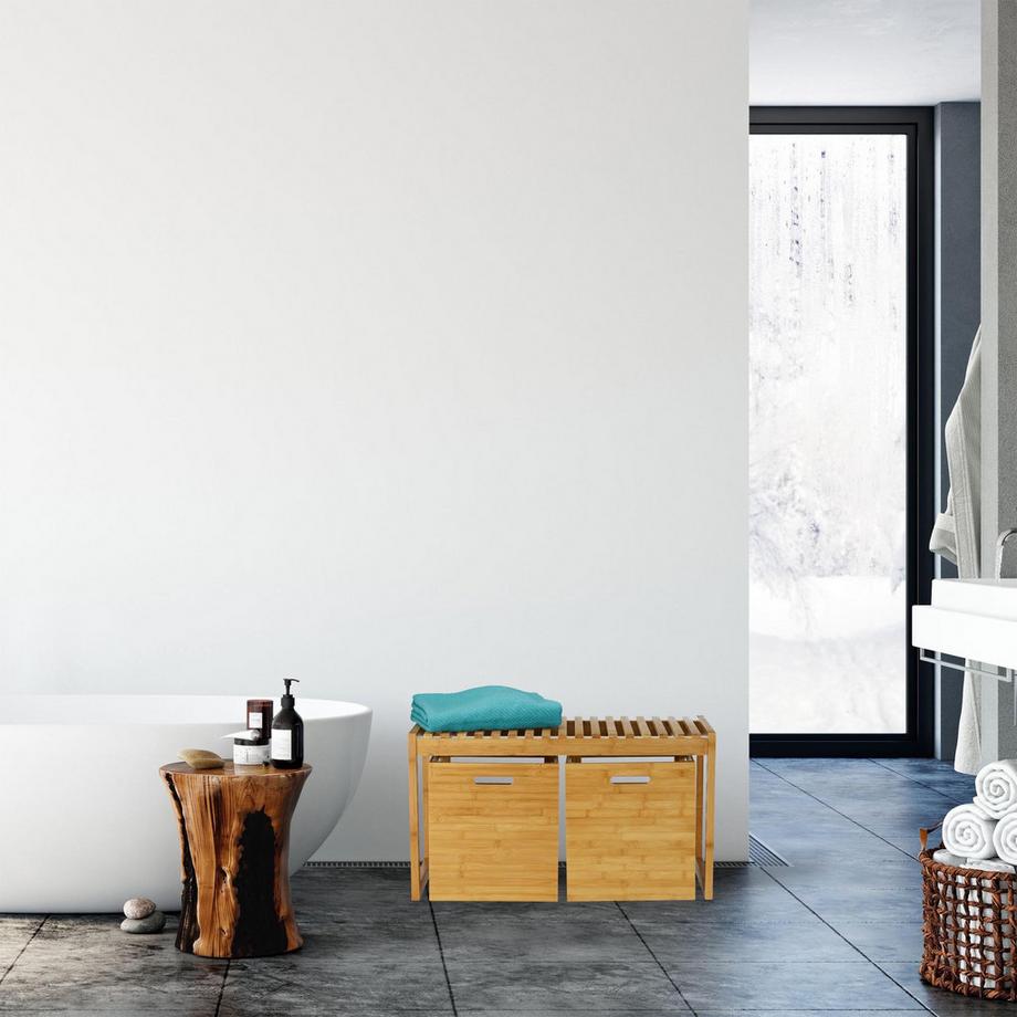 B2X Flurbank mit Bambus-Aufbewahrung  