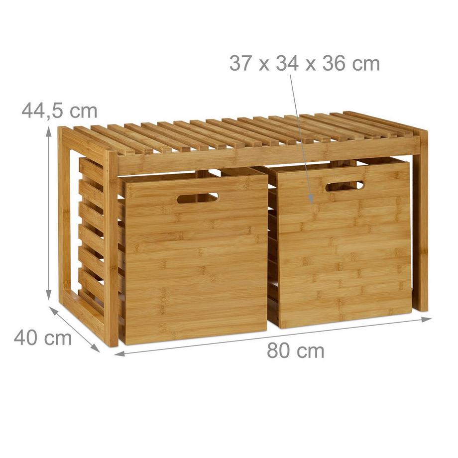 B2X Flurbank mit Bambus-Aufbewahrung  