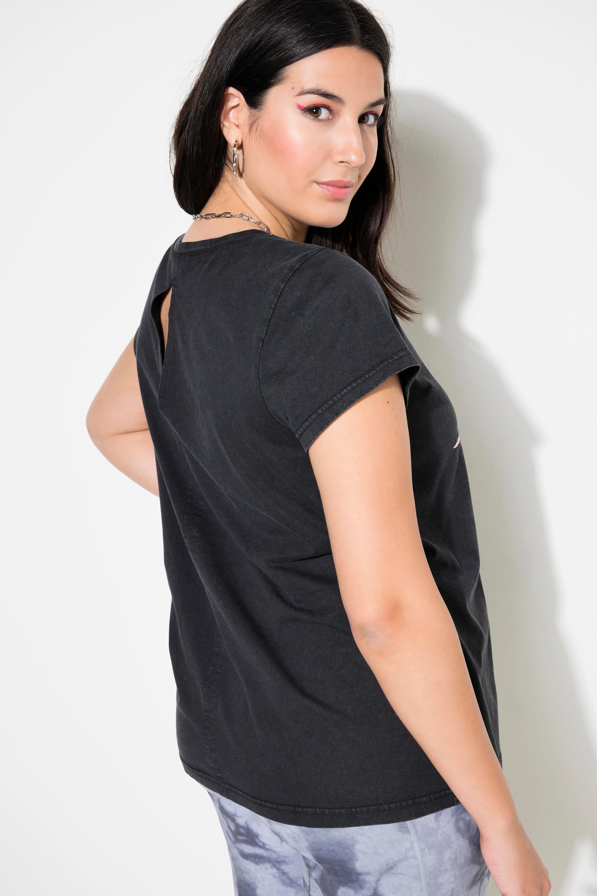 Studio Untold  Sport-Shirt, Classic Fit, Yoga-Motiv, Vintage Look 