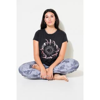 Studio Untold  Sport-Shirt, Classic Fit, Yoga-Motiv, Vintage Look 