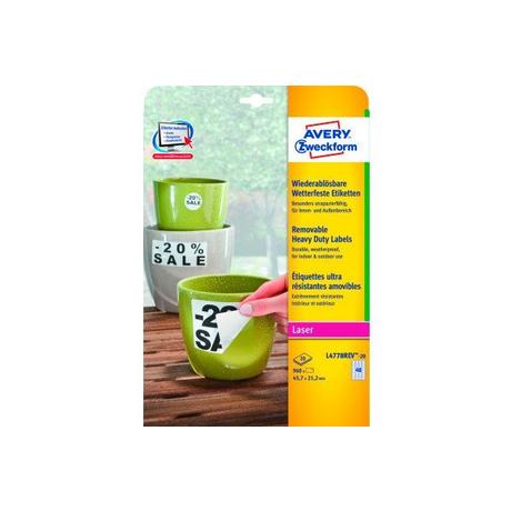 Avery-Zweckform Etiquette plastique  