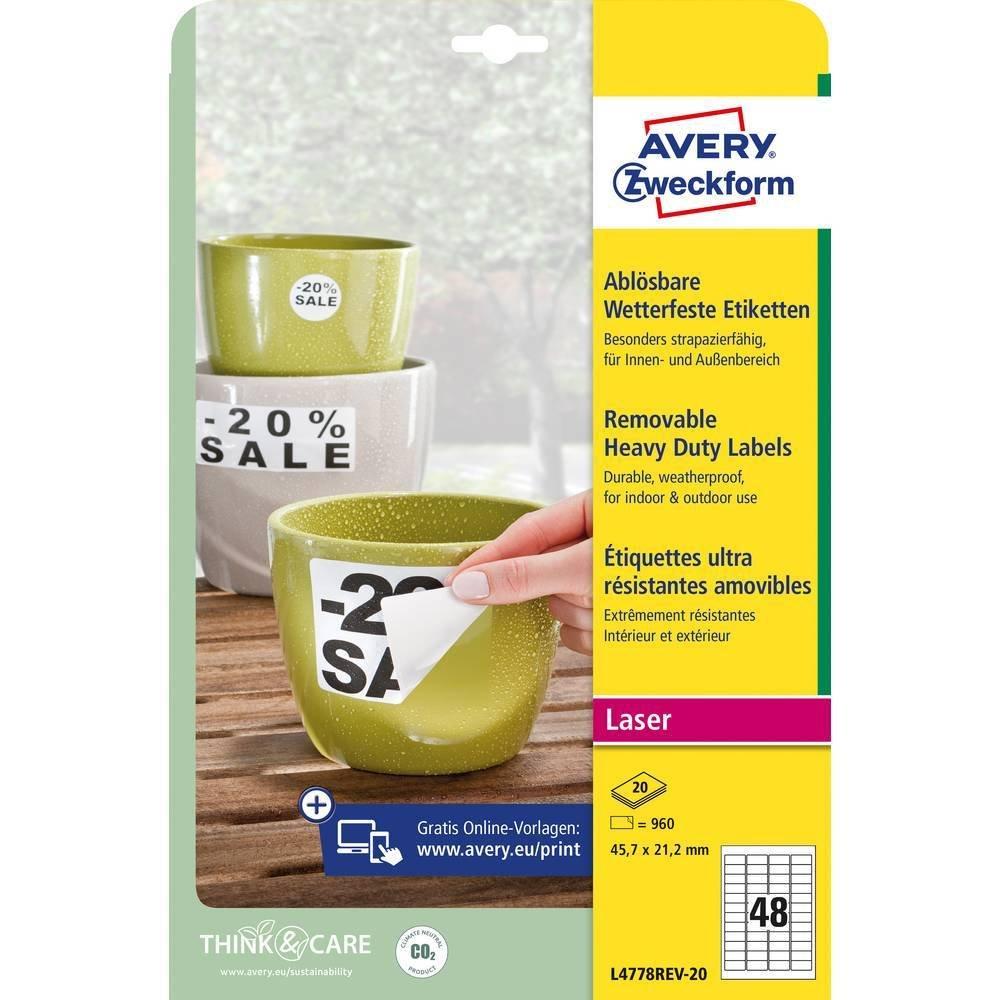 Avery-Zweckform Etiquette plastique  