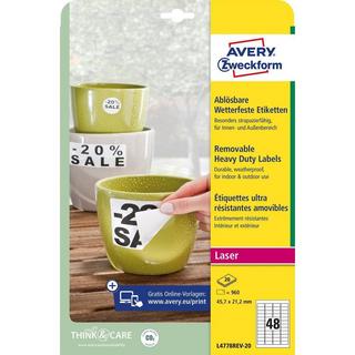 Avery-Zweckform Etiquette plastique  