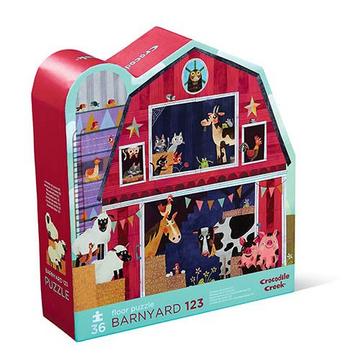 Shaped Puzzle 36pc / Barnyard 123