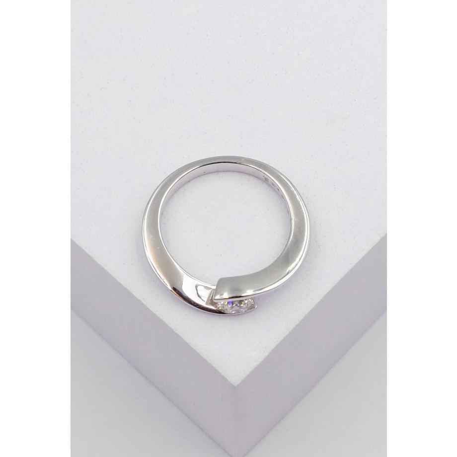 MUAU Schmuck  Bague Solitaire Diamant 0.40ct. or blanc 750 