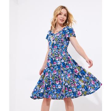 PETITE Robe Florale Taille Froncée