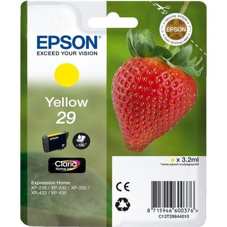 EPSON  Strawberry Singlepack Yellow 29 Claria Home Ink 