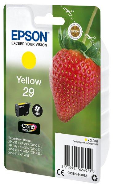 EPSON  Strawberry Singlepack Yellow 29 Claria Home Ink 