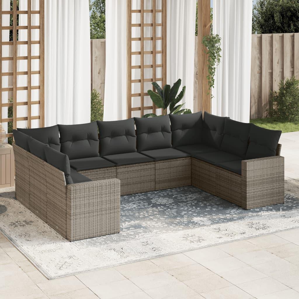 VidaXL set divano da giardino Polirattan  