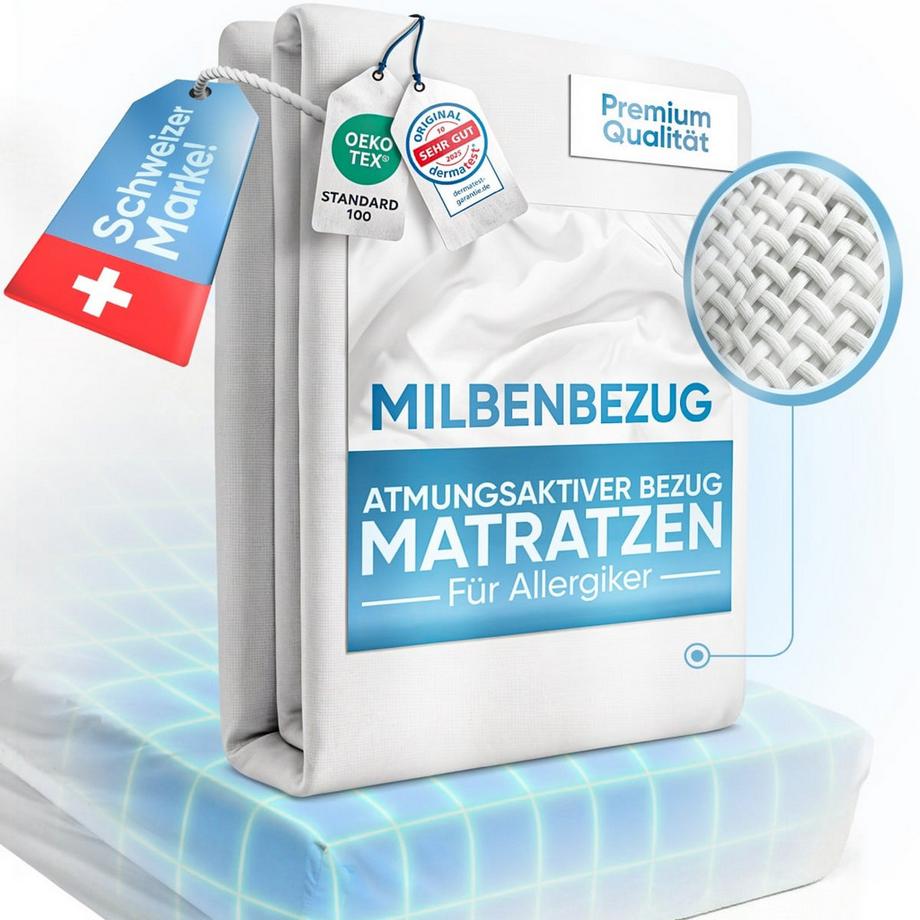 Mara Vital Housse anti-allergique pour matelas contre les acariens et les allergènes | 22 cm de hauteur  