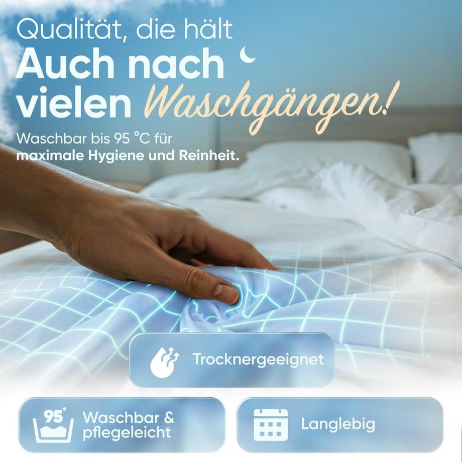 Mara Vital Housse anti-allergique pour matelas contre les acariens et les allergènes | 22 cm de hauteur  