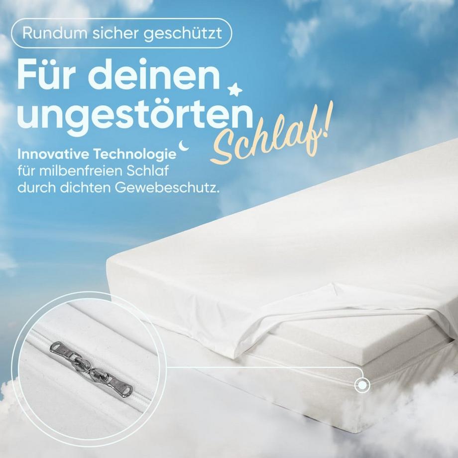 Mara Vital Housse anti-allergique pour matelas contre les acariens et les allergènes | 22 cm de hauteur  