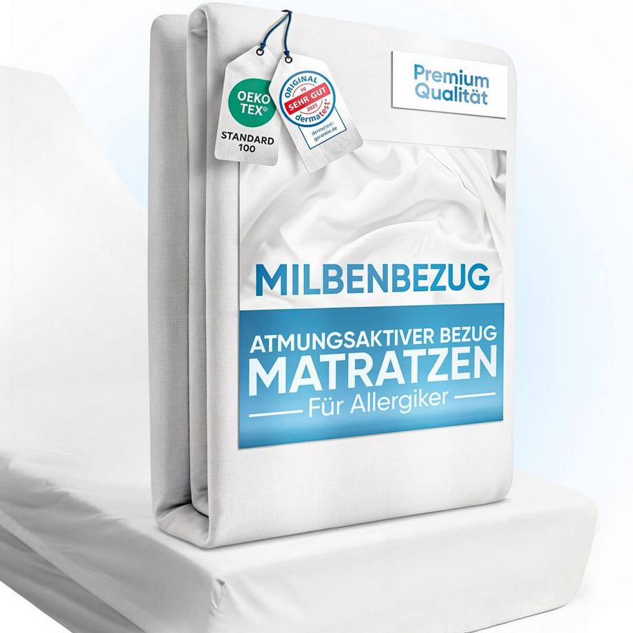 Housse anti-allergique pour matelas contre les acariens et les allergènes | 22 cm de hauteur