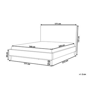 Beliani Bett mit Lattenrost aus Samtstoff Retro BAYONNE  