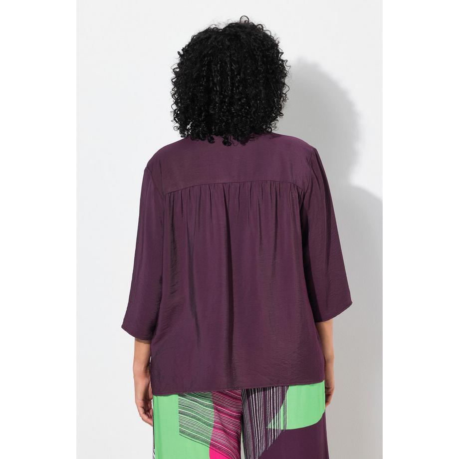 Ulla Popken Chemisier oversize col tunisien manches 3/4  