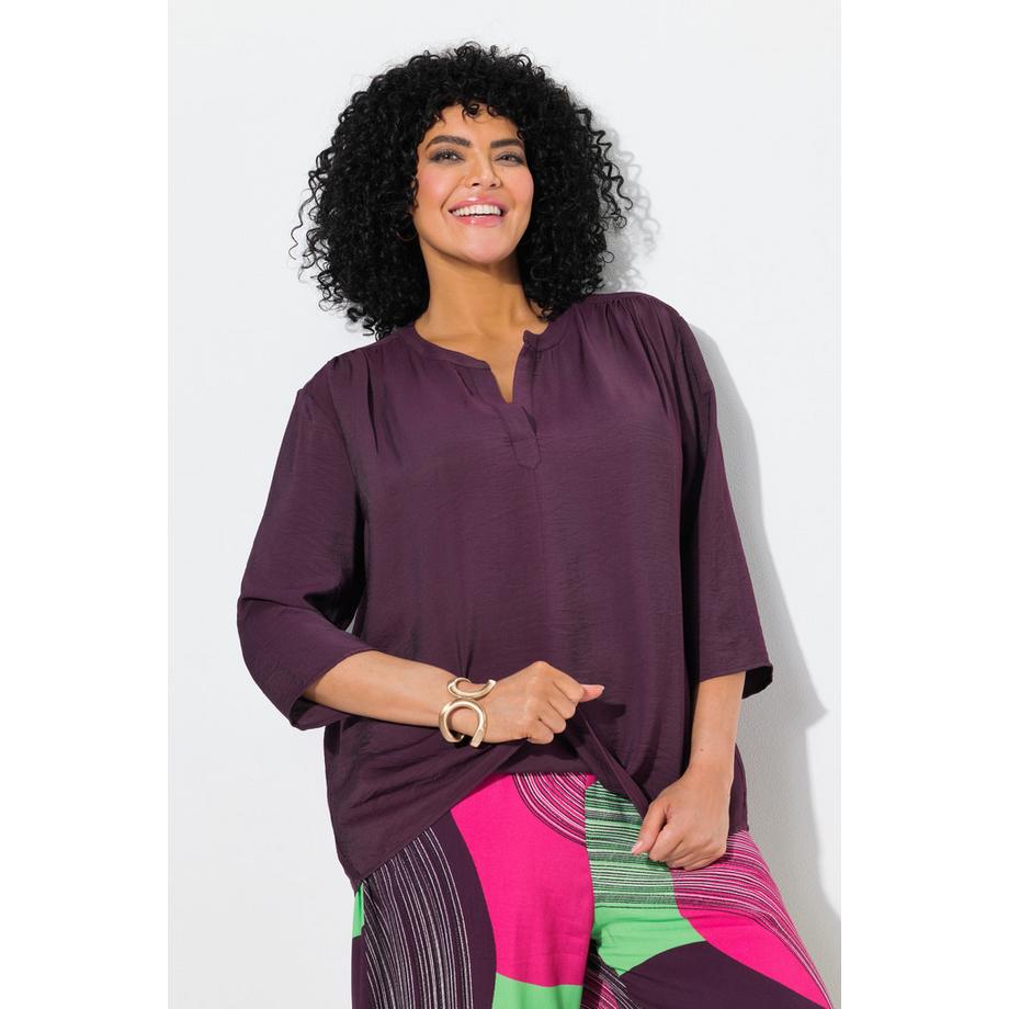 Ulla Popken Chemisier oversize col tunisien manches 3/4  