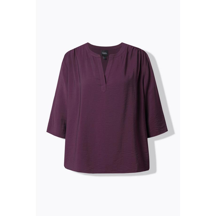 Ulla Popken Chemisier oversize col tunisien manches 3/4  