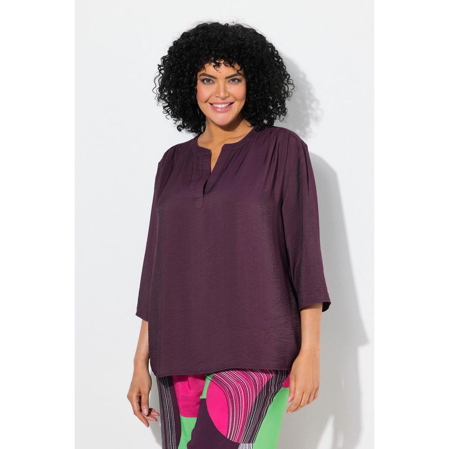 Ulla Popken Chemisier oversize col tunisien manches 3/4  