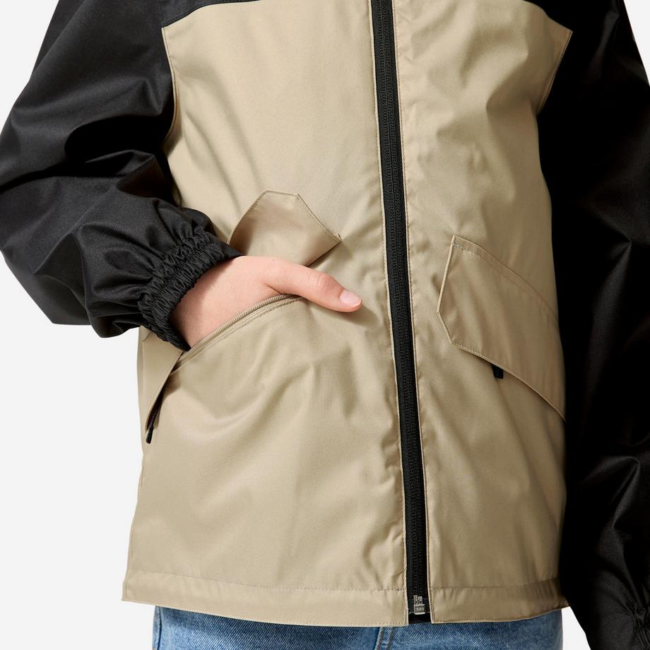 QUECHUA  Veste 3 en 1 de randonnée enfant 7-15 ans, NH100 beige et noir 