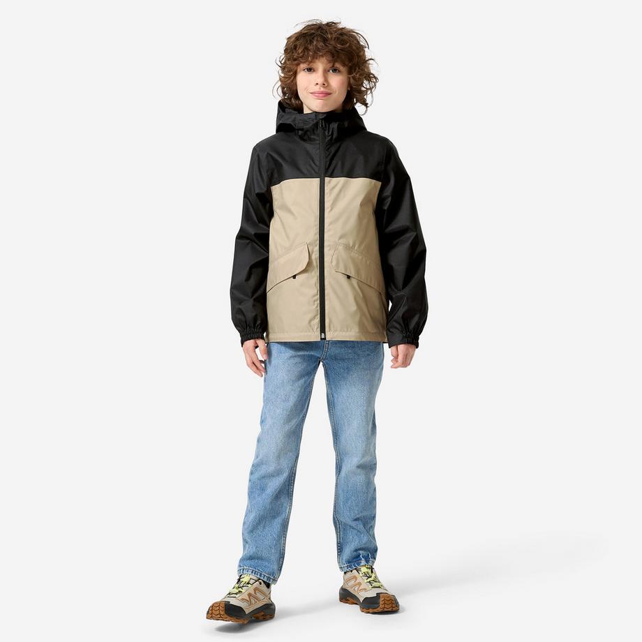 QUECHUA  Veste 3 en 1 de randonnée enfant 7-15 ans, NH100 beige et noir 