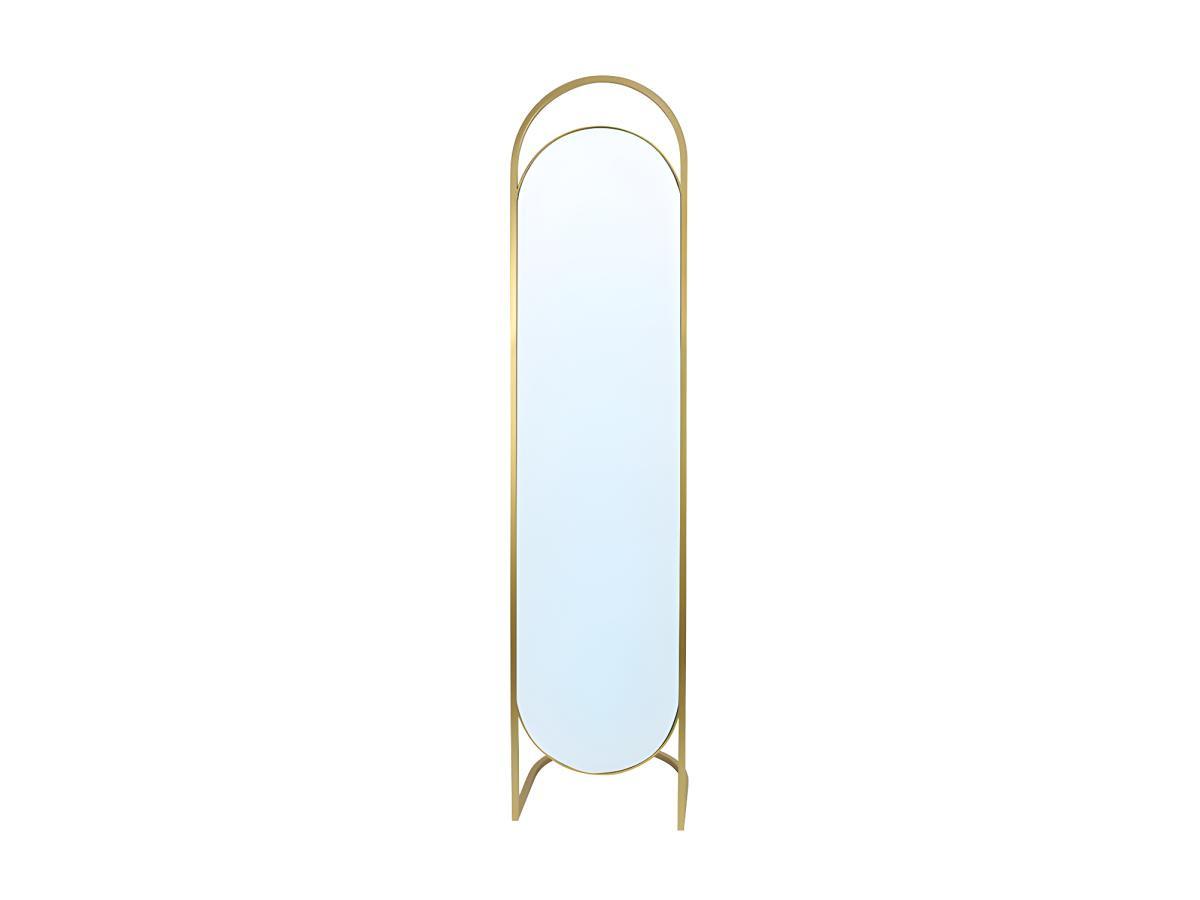 Vente-unique Miroir sur pied psyché en métal - L. 41 x H. 171 cm - Doré - ZINEB  