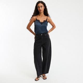 La Redoute Collections Caraco col V satin détail dentelle fines bretelles  