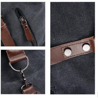 Only-bags.store Vintage Canvas PU Leder Unisex Handgepäck Reisetasche Sporttasche Weekender Tasche  