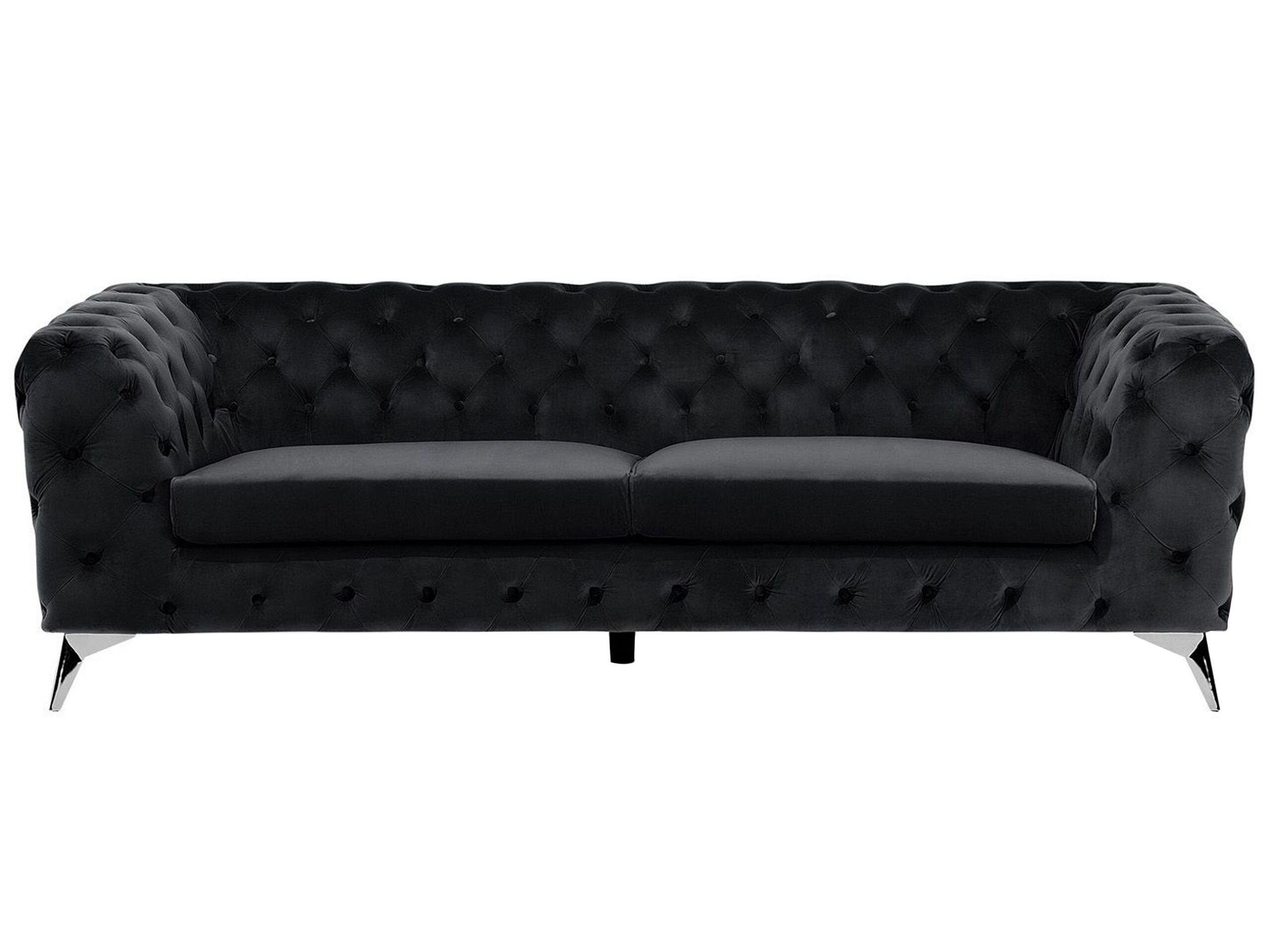 Image of 3 Sitzer Sofa aus Samtstoff Glamourös SOTRA 3 Sitzer Sofa aus Samtstoff Glamourös SOTRA