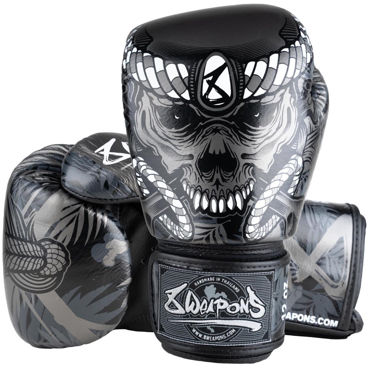 8WEAPONS  8 WEAPONS Boxing Gloves - Bone Island black 10 Oz 