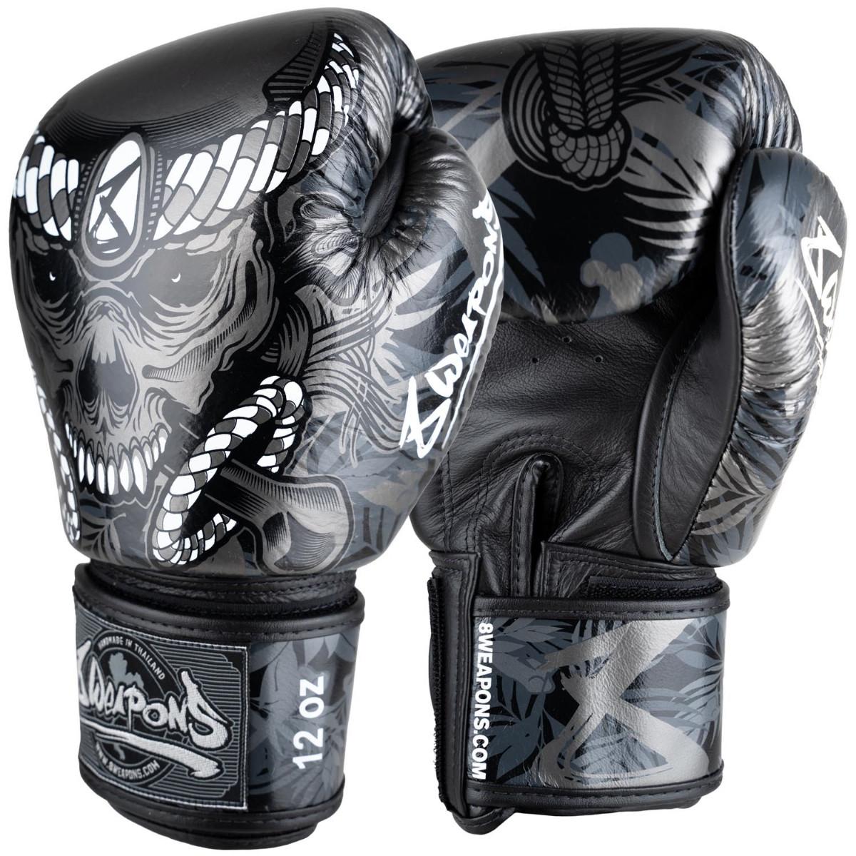 8WEAPONS  8 WEAPONS Boxing Gloves - Bone Island black 10 Oz 