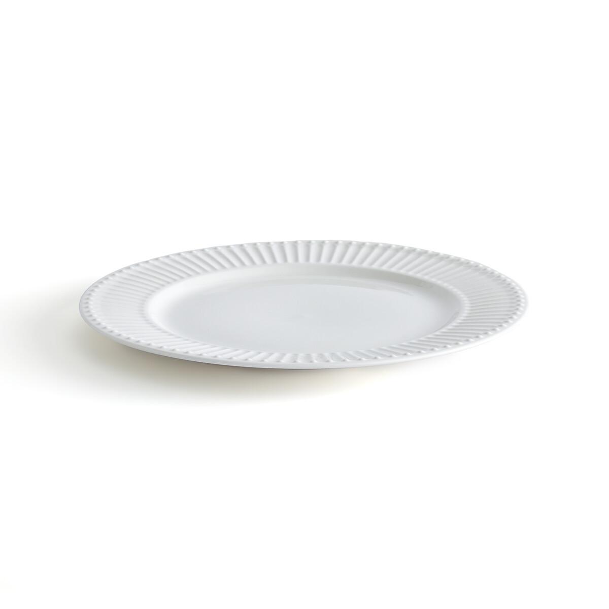 La Redoute Intérieurs Lot de 6 assiettes plates en porcelaine  