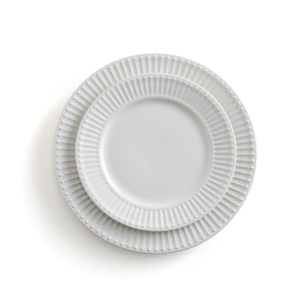 La Redoute Intérieurs Lot de 6 assiettes plates en porcelaine  