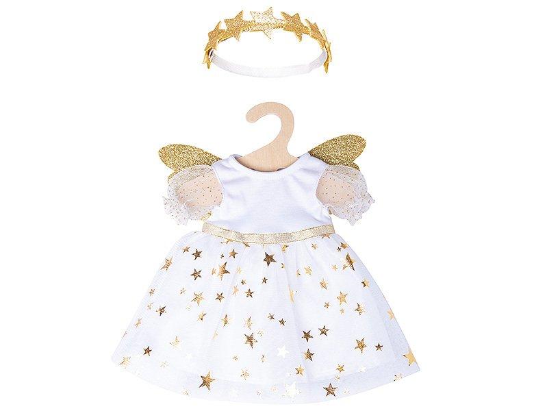 Heless  Kleid Schutzengel mit Sternen-Haarband (35-45cm) 