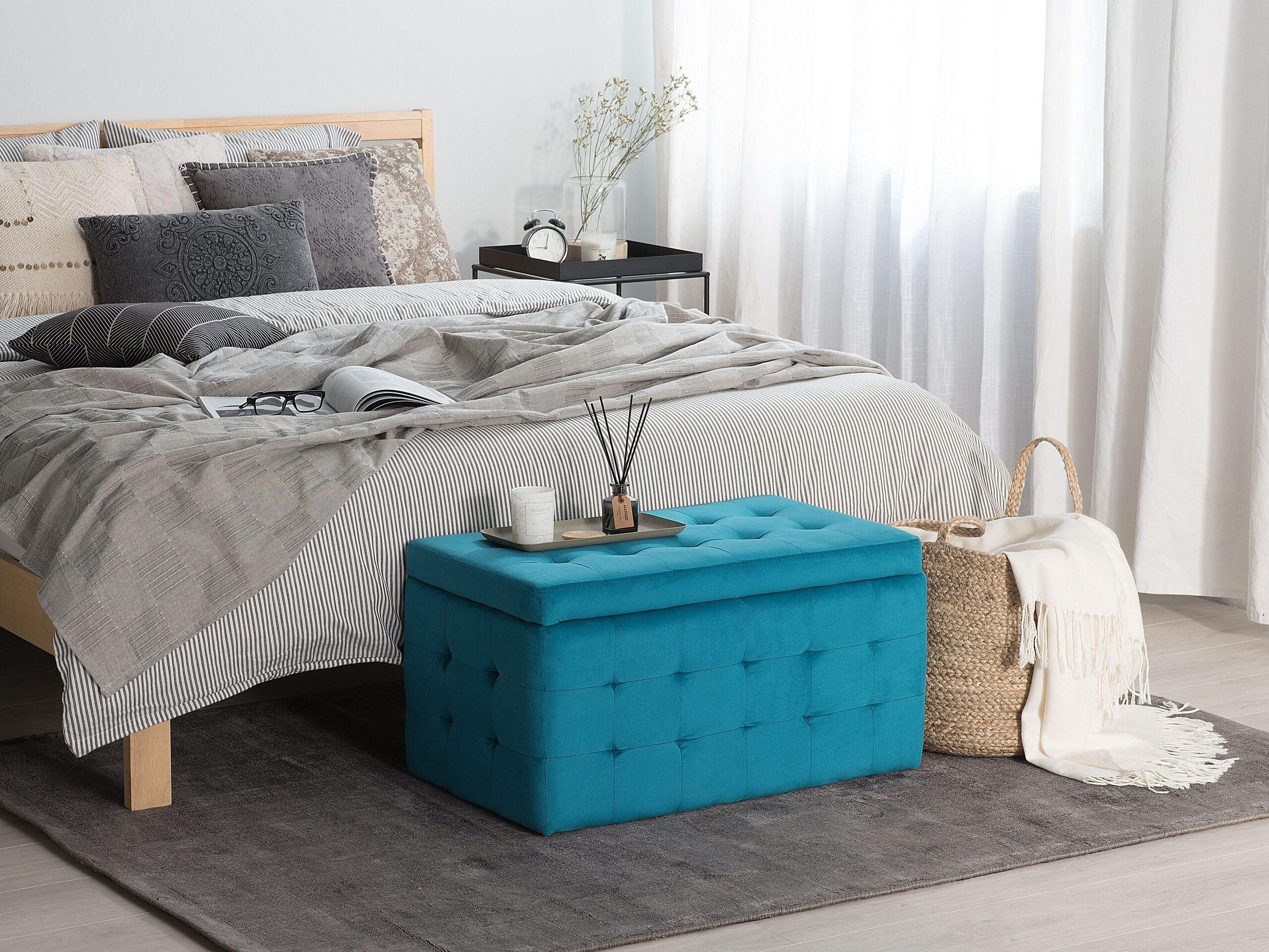 Beliani Ottoman en Velours Glamour MICHIGAN  