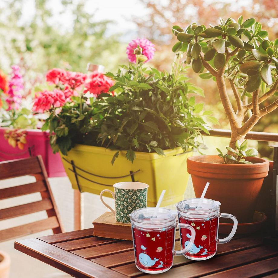 B2X  2er-Set Kindergläser mit Wal-Motiv 