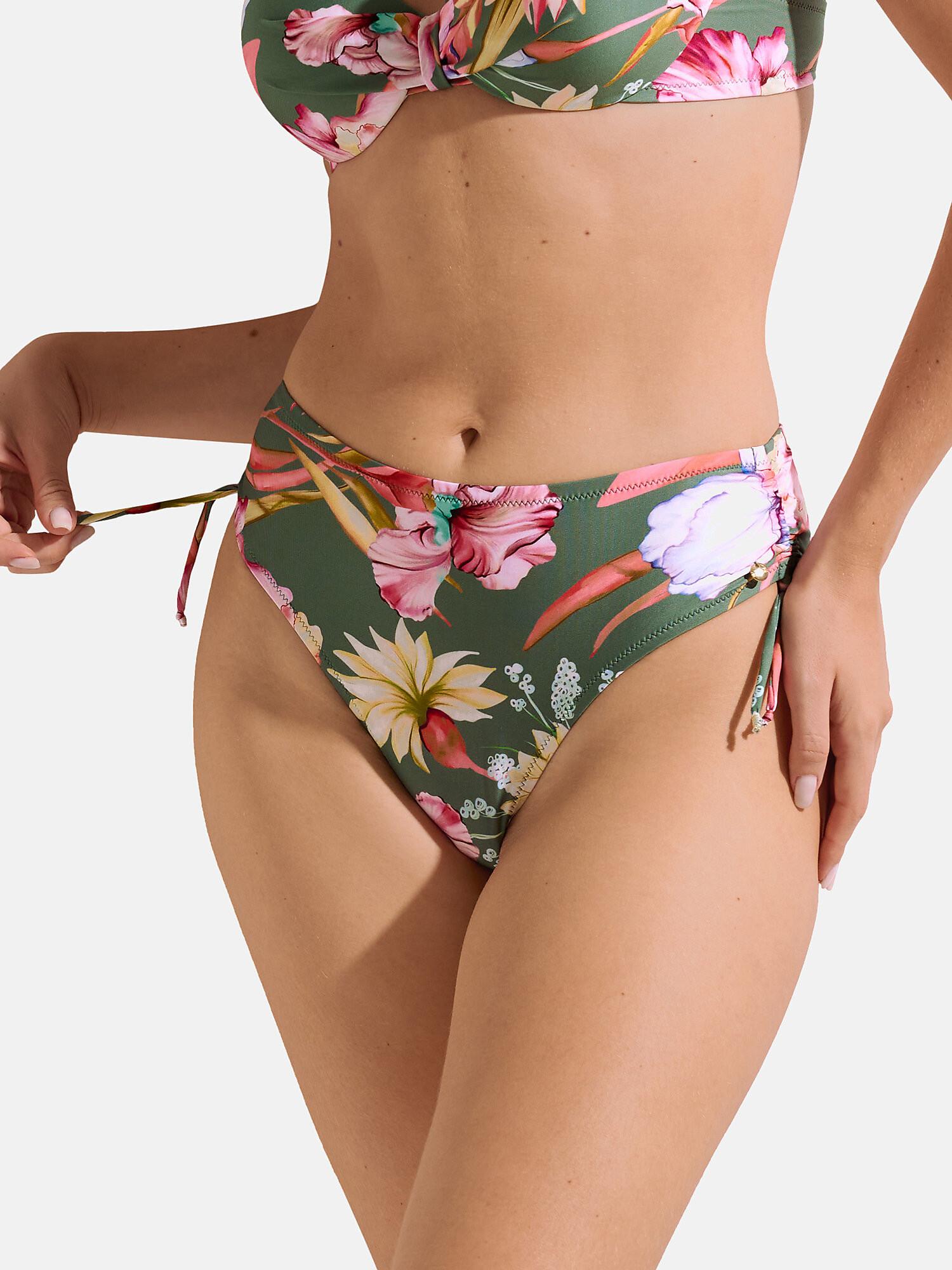 Image of Bikinistrümpfe Mit Hoher Taille Verstellbare Seiten Rimini Unisex Grün 38
