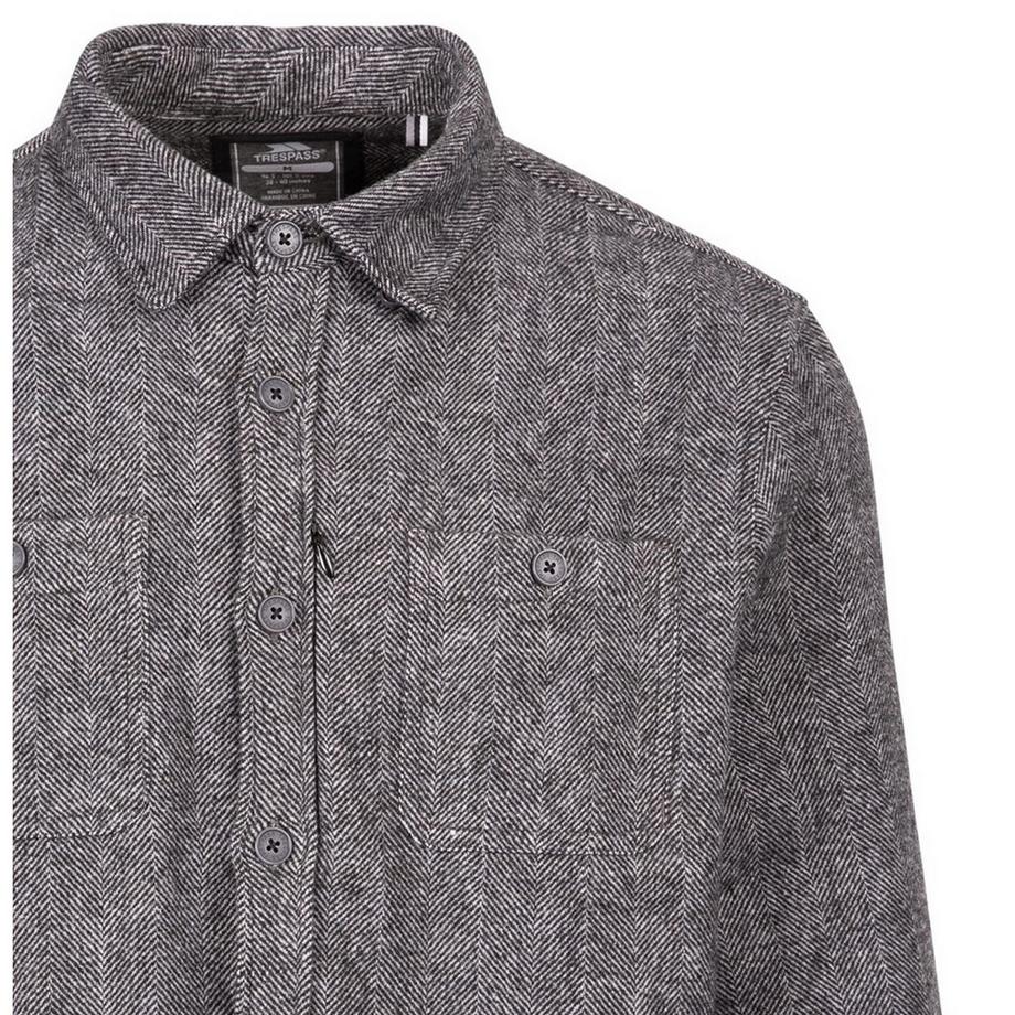 Trespass Camicia a Collo con Motivo Spina di Pesce  