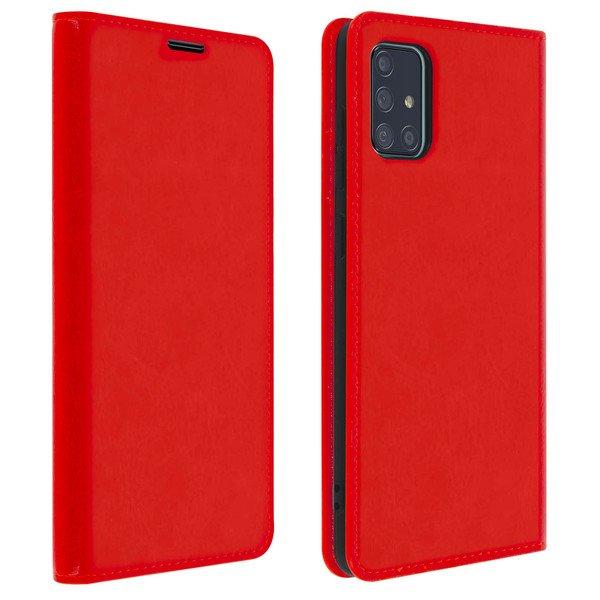 Image of Lederetui Galaxy A71 Rot