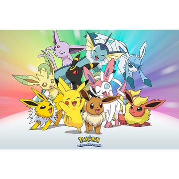 Poster - Gerollt und mit Folie versehen - Pokemon - Evolution - Evoli