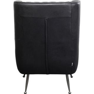 KARE Design Fauteuil Nonna Smart cuir noir  