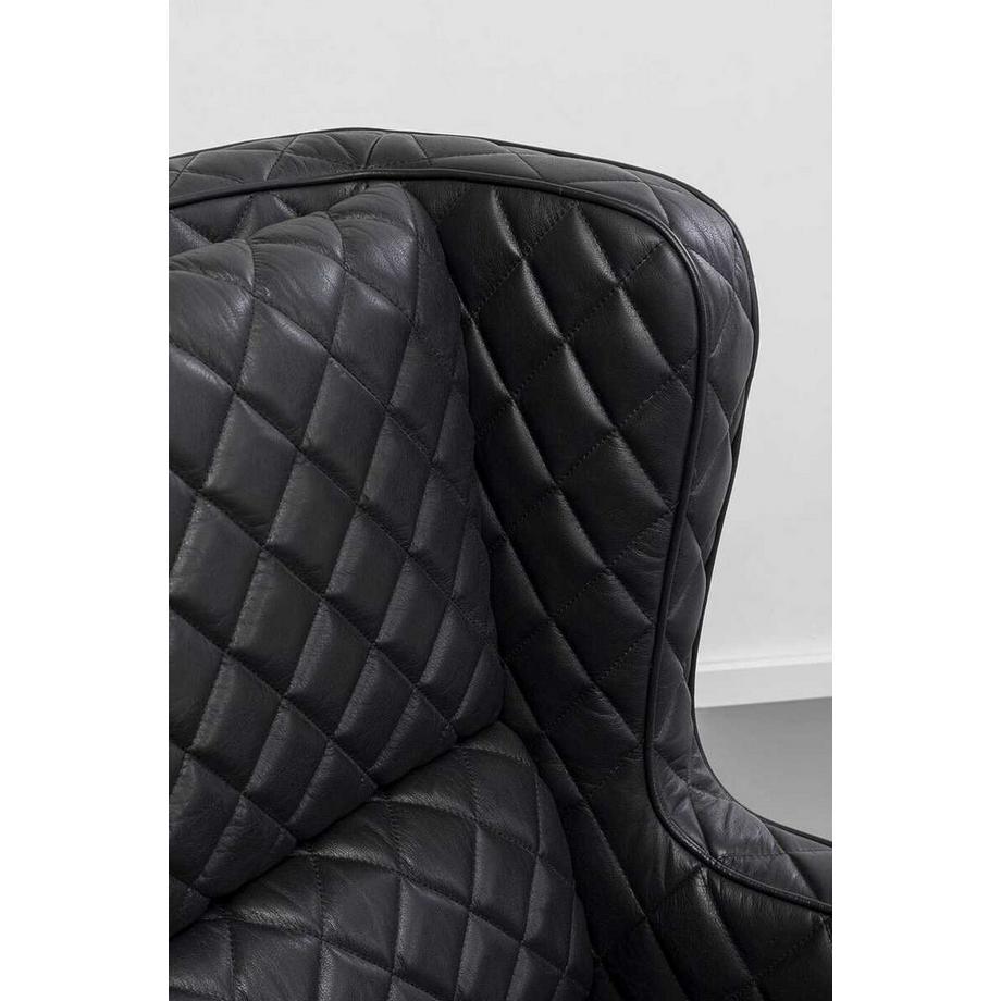 KARE Design Fauteuil Nonna Smart cuir noir  
