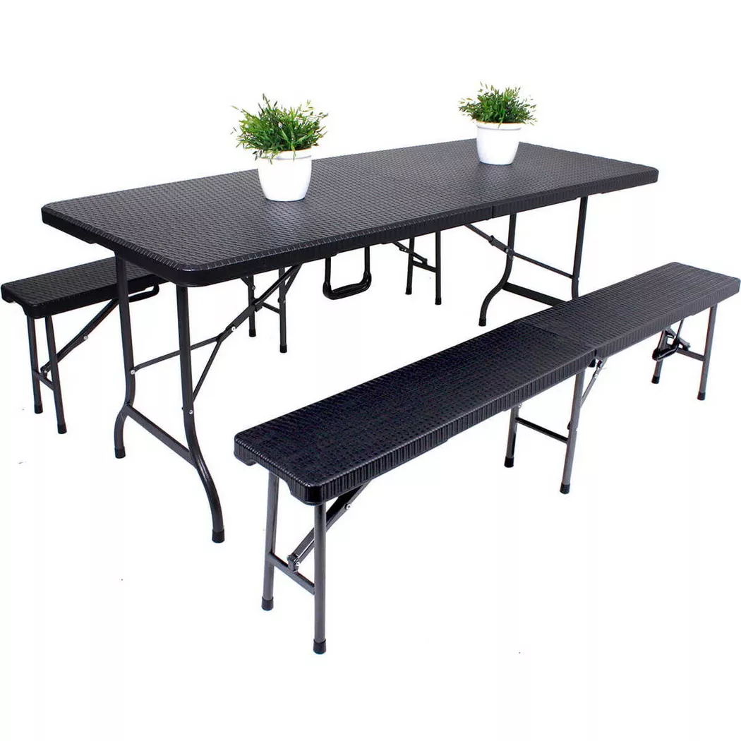 Garden Pleasure Gartenmöbelset 'Ventana' für 4 Personen Stahl
