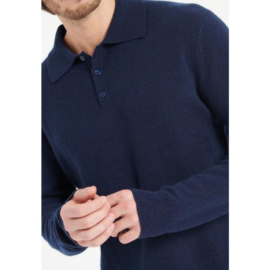 Studio Cashmere8 LUKE 5 Langarm Polo-Shirt  